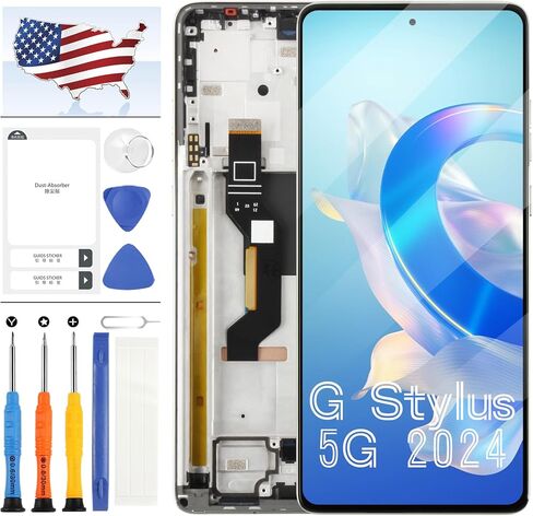 AMOLED for Moto G Stylus 5G 2024 XT2419 XT2419-1 XT2419-2 Screen Replacement Kit,6.7 inch for Motorola G Stylus 5G 2024 LCD Display Touch Digitizer Full Assembly Repair Kit with Frame in Kuwait