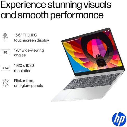 كمبيوتر محمول HP OmniBook 3 Copilot+ (الجيل التالي Pavilion) شاشة 15.6 بوصة تعمل باللمس FHD (AMD Ryzen AI 5 330 (> Snapdragon X)، 16 جيجابايت DDR5، 512 جيجابايت SSD، Radeon 820M، بصمة الإصبع، Win 11 Home) مع موسع منفذ USB DKZ in Kuwait