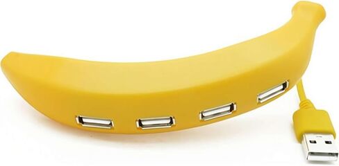 موزع USB للكمبيوتر المحمول - مقسم USB على شكل موزة بأربعة منافذ مع نقل بيانات بسرعة 480 ميجابت في الثانية، محور توسيع USB2.0 مع محول من النوع C لكاميرا محرك فلاش للكمبيوتر المحمول، محاور تصميم الفاكهة الإبداعية (أرجواني) in Kuwait