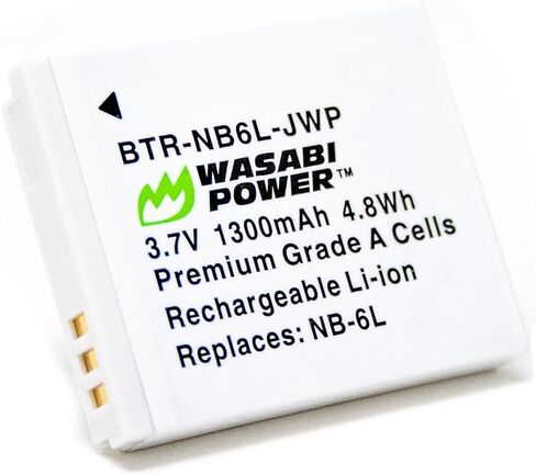 بطارية Wasabi Power CAS NP-6L للكاميرا الرقمية العامة FHD 1080P 44MP. متوافق مع Aasonida، CAMKORY، GREYKA، HOORUAN، IWEUKJLO، lambhle، Lecran، Nsoela، VAHOIALD، YOODEE، Zostuic والمزيد in Kuwait