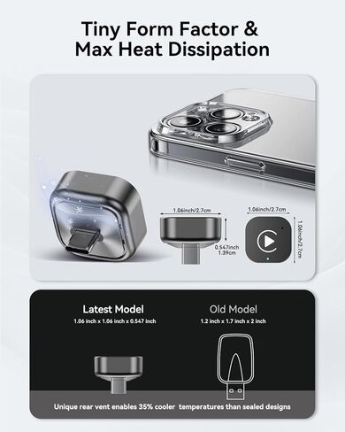 محول Spedal Wireless CarPlay USB C، الجيل الثاني 2 في 1 Android Auto Wireless Dongle، 2026 تمت ترقيته إلى محول لاسلكي لسيارات CarPlay 2016+ Factory CarPlay، لا يوجد اتصال سريع، يتضمن USB-A in Kuwait