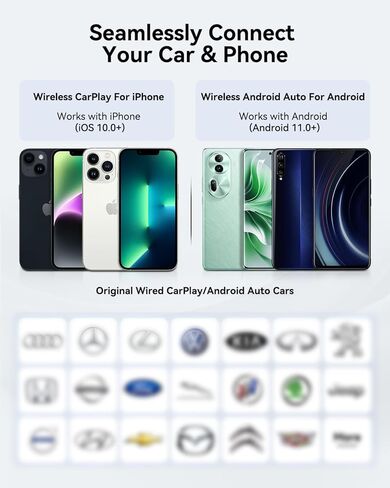 محول Spedal Wireless CarPlay USB C، الجيل الثاني 2 في 1 Android Auto Wireless Dongle، 2026 تمت ترقيته إلى محول لاسلكي لسيارات CarPlay 2016+ Factory CarPlay، لا يوجد اتصال سريع، يتضمن USB-A in Kuwait