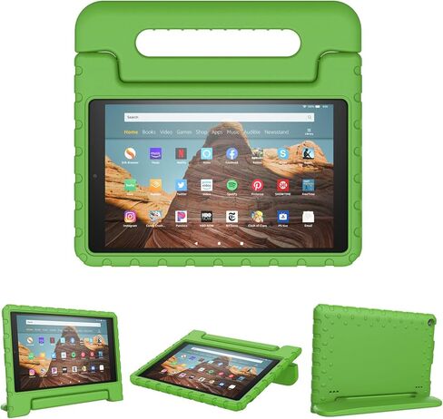 حافظة أطفال لجهاز Fire HD 10 Tablet Case 5th/7th/9th Gen (إصدارات 2015/2017/2019)، غطاء إسفنجي واقٍ قوي مقاوم للصدمات لجهاز Fire HD 10.1 بوصة مع حمل، أرجواني in Kuwait