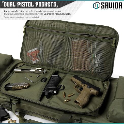 Savior Equipment Urban Warfare Tactical Double Long Gun Bag Case Backpack w/Pistol Handgun in Kuwait