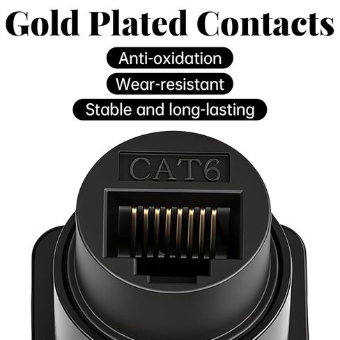 Styquenzer Bulkhead Feed Thru Coupler, Rj45 Cat6 Panel Mount Adapter Female-to-Female Ethernet Pass-Through Connector XLR/D-Panel Mountable Interface Adapter Starlink Wall Kit in Kuwait