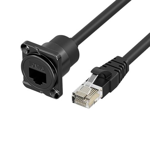 D نوع RJ45 ذكر إلى أنثى موصلات Cat6 RJ45 لوحة جبل المقرنة مع مقشر سبائك لنقل البيانات مستقرة الذكور إلى الإناث in Kuwait