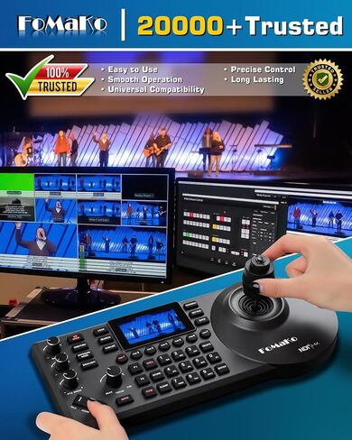 FoMaKo K30NS 4K 30x Optical Zoom PTZ Camera with NDI 6 & NDI HX3,for Study Tours Live Event or Summer Camps Live Streaming,Full Setup Bundle(K30NSX4+KC602+P1000+FMKH107x4+KC608 Pro) in Kuwait