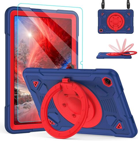 حافظة لجهاز Galaxy Tab A11+ Plus/A9+ 11 بوصة 2025/2023، حافظة لهاتف Samsung Galaxy Tab A11+/A9+ مع واقي شاشة 360 حامل حزام كتف وحامل قلم (أخضر داكن) in Kuwait