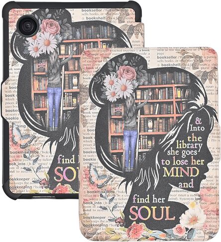 Case for Kobo Clara Colour/Clara BW/Kobo Clara 2E eReader 6 inch, Bookshelf Theme for Reading Premium PU Leather Protective Cover with Auto Sleep Wake, Spooky Ghost in Kuwait