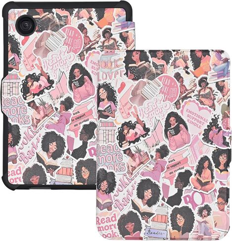 Case for Kobo Clara Colour/Clara BW/Kobo Clara 2E eReader 6 inch, Bookshelf Theme for Reading Premium PU Leather Protective Cover with Auto Sleep Wake, Spooky Ghost in Kuwait