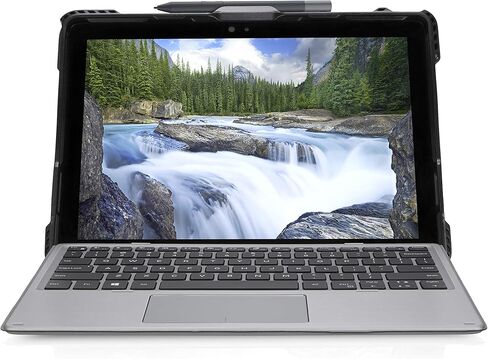 DELL RG1220C حافظة كمبيوتر لوحي مقاومة للصدمات مقاس 31.2 سم (12.3 بوصة) (مقاومة للصدمات، Dell، Latitude 7200 2 في 1، 31.2 سم (12.3 بوصة)، 270 جم، أسود) in Kuwait