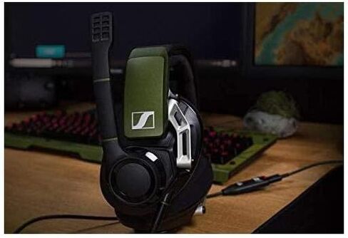 Sennheiser GSP 550 PC Gaming Headset with Dolby 7.1 Surround Sound, Flip-to-Mute microphone, USB connectivity for Dekstop and Laptop compatibility, Open-back ear cups, breathable fabric Headset, black in Kuwait
