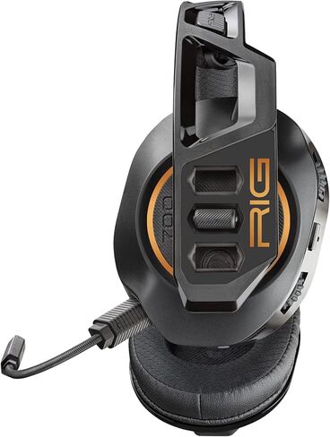 RIG 700HD Ultra-Light Wireless Gaming Headset with Removable Noise Canceling Microphone for Windows 10 and Windows 11 PCs, Mac, PS4, PS5, USB - Black (Renewed) in Kuwait