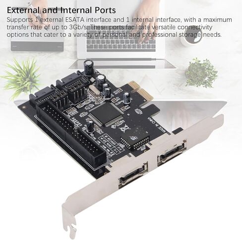 Pomya 2-Port PCIe لبطاقة التحكم مع ESATA - محول 3 جيجابت في الثانية لمحركات الأقراص الصلبة ATAIDE، التوصيل والتشغيل لـ، in Kuwait