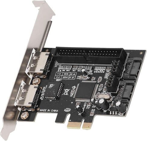 Pomya 2-Port PCIe لبطاقة التحكم مع ESATA - محول 3 جيجابت في الثانية لمحركات الأقراص الصلبة ATAIDE، التوصيل والتشغيل لـ، in Kuwait