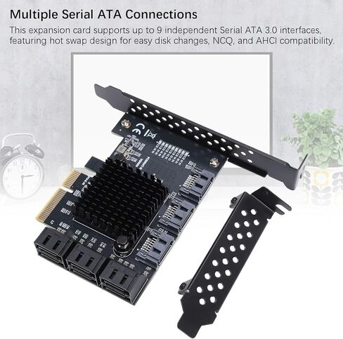 بطاقة توسيع Pomya PCIe 4X إلى 9 منافذ 3.0، بطاقة محول PCIe GEN3 بسرعة 6 جيجابت في الثانية مع خاصية التبديل السريع، تدعم 10/11 ومحركات الأقراص فقط in Kuwait