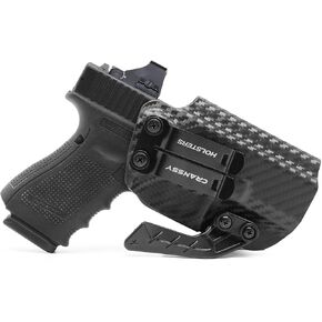 حافظة IWB KYDEX تناسب Glock 19 19X 44 45 (Gen 1 2 3 4 5) / Glock 23 32 (Gen 3 4) - حمل حزام الخصر الداخلي - Adj. غير قادر - قطع البصرية in Kuwait
