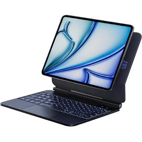 حافظة لوحة مفاتيح اتصال مادي لجهاز iPad 9.7 بوصة 6th/5th/4th/3rd/2nd Gen، حامل مغناطيسي ناتئ عائم على الطراز السحري، اتصال فوري لا حاجة للشحن، لوحة تتبع دقيقة متعددة اللمس، إضاءة خلفية ذكية in Kuwait