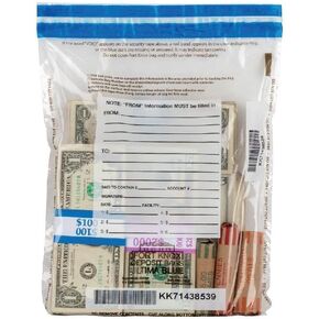 BankSupplies Ultima Value Bags | 9W x 12H | 100 Pack | Tamper Evident Seal | Write-on Panel | Captive Flap Closure | Sequential Numbering & Tear-Off Receipt | Audit Friendly | Deposit Plastic Bags in Kuwait