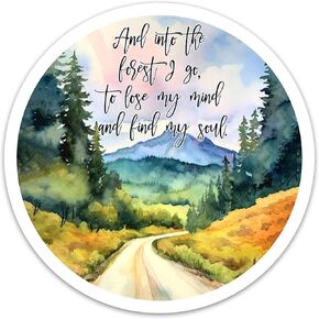(3PCs) Into The Forest I Go to Lose My Mind and Find My Soul Sticker Outdoor Adventure Camping Sticker Inspirational Nature Hiking Waterproof Vinyl Stickers for Water Bottle Tumbler Laptop 3x3 Inches in Saudi Arabia
