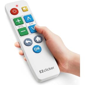 Big Button Universal TV Remote for Seniors, Simple Easy to Use, Dementia Products for Elderly, Works with Major TV Brands, NOT for Streaming (2xAAA Batteries Not Included) (White) in Kuwait