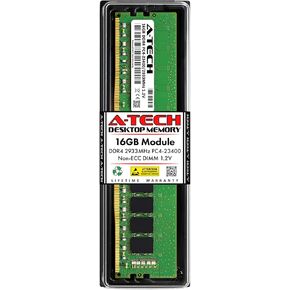 مجموعة A-Tech بسعة 16 جيجابايت (2 × 8 جيجابايت) من ذاكرة الوصول العشوائي لسطح المكتب للألعاب Lenovo Legion R5 28IMB05 وT5 28IMB05 | ترقية ذاكرة DDR4 2933 ميجا هرتز PC4-23400 DIMM 1.2V 288-Pin غير ECC UDIMM in Kuwait