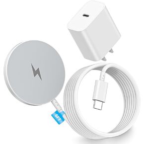 شاحن لاسلكي مغناطيسي iPhone 17 بقدرة 15 واط، شاحن آمن Apple Mag 6FT، وسادة شحن سريعة مغناطيسية لاسلكية مع كتلة USB C لهواتف iPhone Air/17e/17 Pro Max/16 Pro/15 Plus/14/13/12 Series، AirPods 3/Pro2/Pro3 in Kuwait