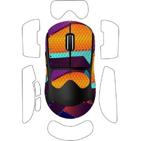 for Logitech G PRO X Superlight 2 DEX Wireless Mouse Anti-Slip Grip Tape, ZBAGUG Sweat-Proof Soft-Touch Grip Stickers, Scratch-Resistant Removable Non-Residue Skin, Orange in Kuwait