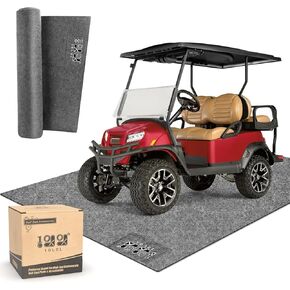 Golf Cart Premium Garage Floor Mat-Waterproof Anti-Slip Thickened Mat for Golf Cart Motorcycle Mower ATV UTV Parking Mat-106'' x 59'' in Kuwait