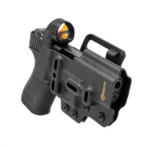حافظة المنافسة GRITR Ambidextrous OWB Kydex - من أجل USPSA وIDPA و3 مباريات بندقية وEDC - ملحق مسدس مع قطع بصري، قاع مفتوح، احتفاظ قابل للتعديل وغير قادر in Kuwait