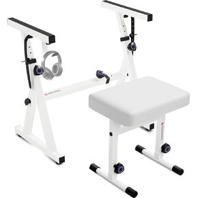 Liquid Stands Piano Keyboard Stand and Bench Set - Portable Heavy Duty Digital Piano Stand for 54-88 Key Electric Pianos & Adjustable Piano Bench, Chair, Stool - Sturdy Keyboard Music Stand and Seat in Saudi Arabia