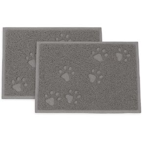 Hands DIY Gray Cat Litter Trap Mat, Non-Slip, Dirt Catcher, Soft on Paws, Easy to Clean in Saudi Arabia