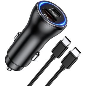 Penemay شاحن سيارة USB شاحن هاتف السيارة، محول سيارة مزدوج المنافذ لهاتف iPhone 17 16 15 Pro Max/14/13/iPad، Samsung S26/S25 Android الخلوي، in Kuwait