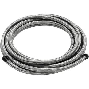 10FT 6AN Fuel Line Hose AN6 Silver Stainless Steel Braided Universal CPE Tube Oil Fuel Gas Hose in Kuwait