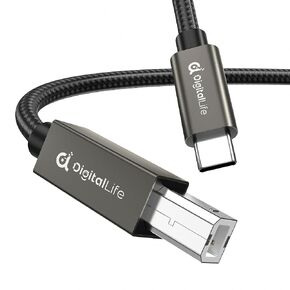 DigitalLife U2CM-BM-1.8M USB Type-C to B MIDI Interface Converter Cable for MIDI Music Instruments (Metal, 6.6FT) in Kuwait