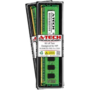 ذاكرة وصول عشوائي A-Tech سعة 8 جيجابايت (2 × 4 جيجابايت) لجهاز HP Business PRO 3500 | مجموعة ترقية ذاكرة DDR3 1333 ميجا هرتز DIMM PC3-10600 240-Pin Non-ECC UDIMM in Kuwait