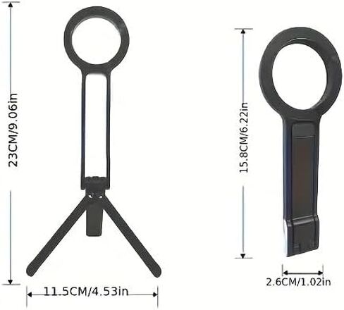 Magnetic Portable Phone Stand with Keychain- Foldable Tripod Compatible with iPhone& Cases, for Home, Outdoor Photography (Silver) in Kuwait