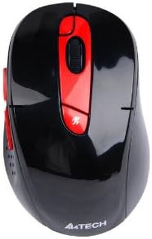 A4Tech G11-570 ماوس USB لاسلكي ببطارية ليثيوم أيون قابلة لإعادة الشحن من سلسلة مكوك بصري (أحمر) in Kuwait