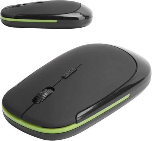 Adjustable 2.4G Wireless Mouse, 1600dpi Optical USB Receiver for Notebook Computer Accessories, Quiet Design, Ergonomic Shape, USB Mouse (Black) in Kuwait