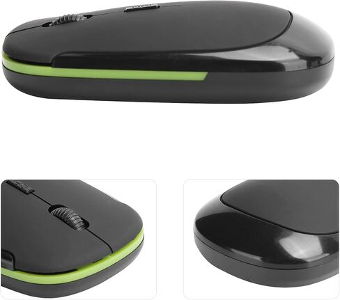 Adjustable 2.4G Wireless Mouse, 1600dpi Optical USB Receiver for Notebook Computer Accessories, Quiet Design, Ergonomic Shape, USB Mouse (Black) in Kuwait