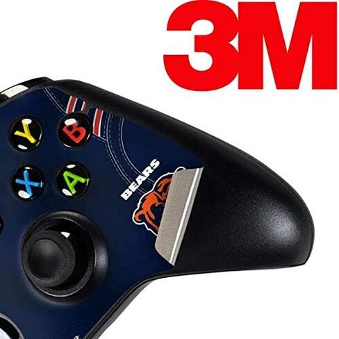 ملصق Skinit المخصص للألعاب متوافق مع وحدة تحكم Xbox One - تصميم جيرسي لفريق Chicago Bears مرخص رسميًا من الدوري الوطني لكرة القدم الأمريكية in Kuwait