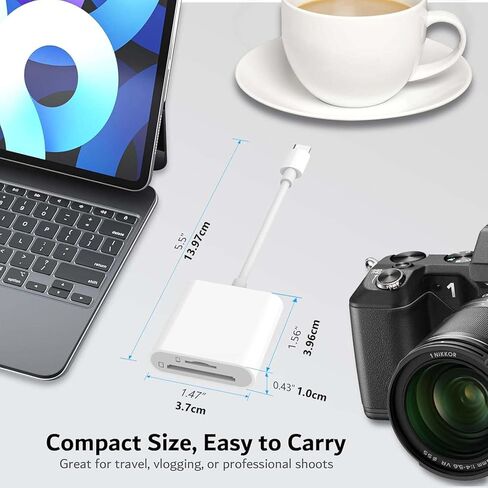فتحات بطاقة مزدوجة، قارئ بطاقات Micro SD، USB C يدعم محول بطاقة الذاكرة SD وTF للهاتف الأمريكي in Kuwait