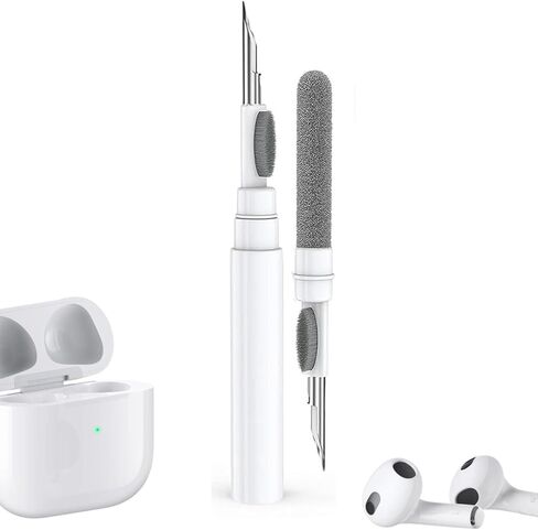 مجموعة تنظيف لأجهزة Airpods Pro 1 2 3 4، أداة تنظيف متعددة الوظائف مع إسفنجة متدفقة للفرشاة لأجهزة iPad iPhone، سماعات الأذن، سماعات الأذن اللاسلكية، حافظة سماعات بلوتوث، الكاميرا، الكمبيوتر المحمول، أسود in Kuwait