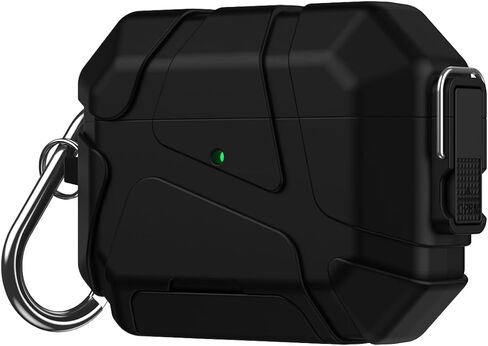 حافظة لجهاز AirPods 4 مع قفل آمن، غطاء واقٍ صلب متوافق مع AirPods الجيل الرابع مع حامل هاتف، قفل مغناطيسي، متوافق مع Magsafe (Airpods 4 - برتقالي) in Kuwait