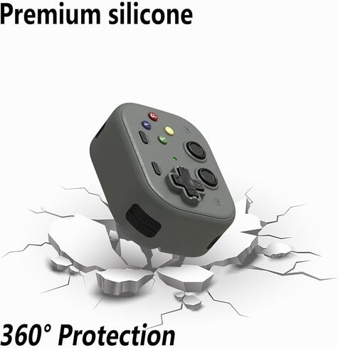 حافظة سيليكون مضحكة ولطيفة من Geiomoo لجهاز Air Pods Pro 3، غطاء بتصميم وحدة تحكم الألعاب الكرتونية مع حلقة تسلق ومجموعة منظف (رمادي) in Kuwait