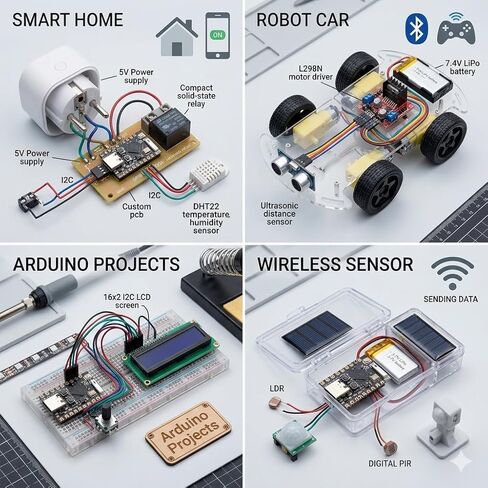 ESP32-C3 لوحة تطوير صغيرة مع هوائي خارجي، واي فاي بلوتوث 5.0، RISC-V 160 ميجاهرتز، فلاش 4 ميجابايت، لمشاريع Arduino IoT، 4 عبوات in Kuwait