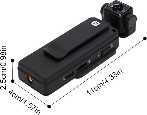 Keenso Body Camera, 360 Degree Rotatable Lens 1080P HD Night Vision Wearable Action Camera with Infrared Fill Light for Outdoor Sports Travel Vlogging in Kuwait