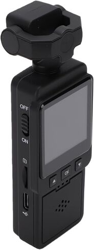 Keenso Body Camera, 360 Degree Rotatable Lens 1080P HD Night Vision Wearable Action Camera with Infrared Fill Light for Outdoor Sports Travel Vlogging in Kuwait