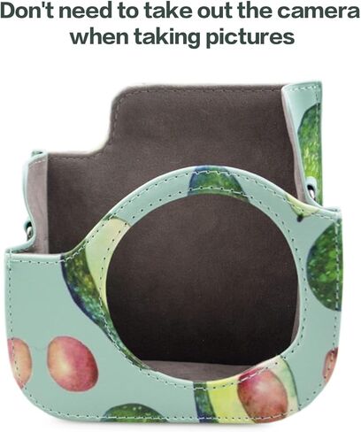 Rieibi Soft PU Leather Mini 11 Case, Protective Case for Fujifilm Instax Mini 11/Mini 9/Mini 8/Mini 8+ Instant Camera with Adjustable Shoulder Strap(NYG) in Kuwait