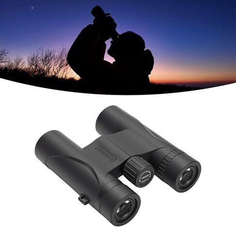 10x25 Binoculars Compact Pocket Binoculars Folding Pocket Portable Up Eyecups BK7 Prism Multi Layer Coated Lenses with 98m of View f in Kuwait